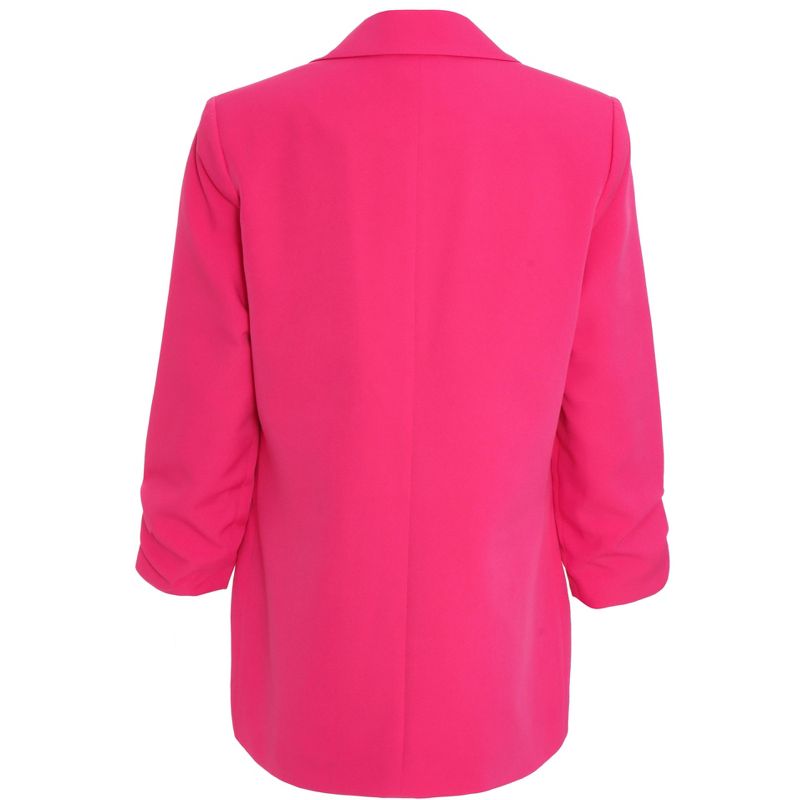 QUIZ Women's Ruched Sleeve Tailored Blazer, 5 of 6