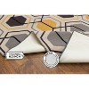 World Rug Gallery Contemporary Geometric Stripe Non-Slip (Non-skid) Area Rug - 4 of 4