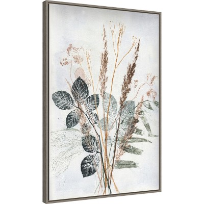 Natural Bouquet Canvas Print with Floating Frame