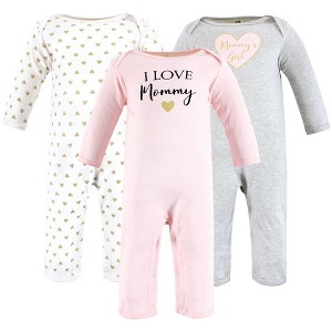 Hudson Baby Infant Girl Cotton Coveralls, Girl Mommy - 1 of 4
