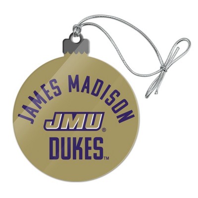 James Madison University Dukes Acrylic Christmas Tree Holiday Ornament