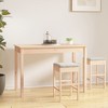 vidaXL Dining Table - Multifunctional Solid Pine Wood Desk - Kitchen/Restaurant Furniture - Stable Frame - 43.3"x21.7"x29.5" - 2 of 4