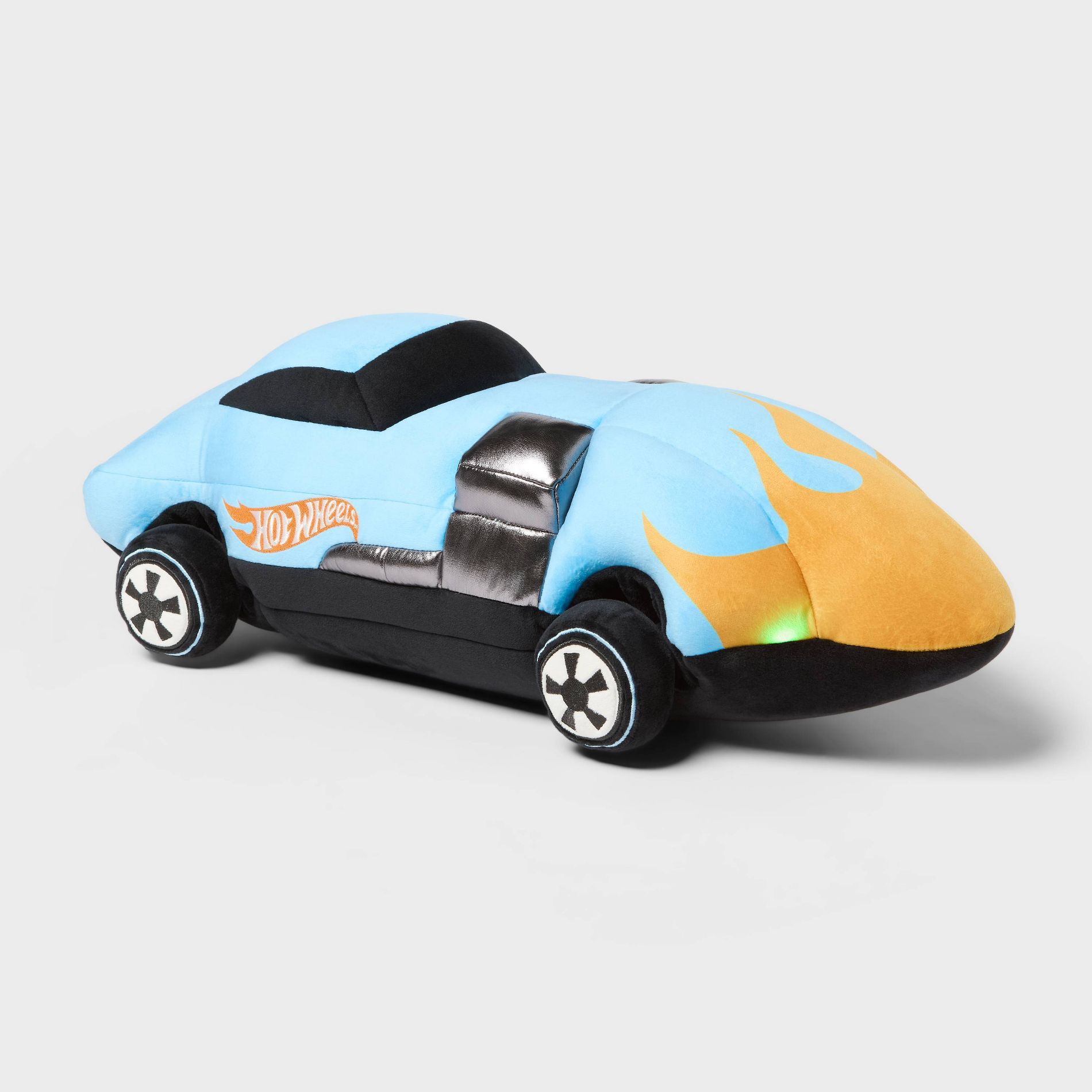 Hot Wheels Retro Light Up Car Kids' Novelty Cuddle Plush Pillow Blue - Hot Wheels by Pillowfort™