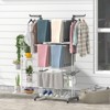 Tangkula Foldable Clothes Drying Rack Oversized 4-Tier Collapsible Laundry Rack w/ 3 Retractable Trays Hanger Holders - 3 of 4