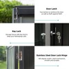 Outdoor Storage Shed, Sheds & Outdoor Storage With Spire Structure Roof, 20 Air Vents, 2 Lockable Doors, Key Lock, For Backyard, Lawn - 3 of 4