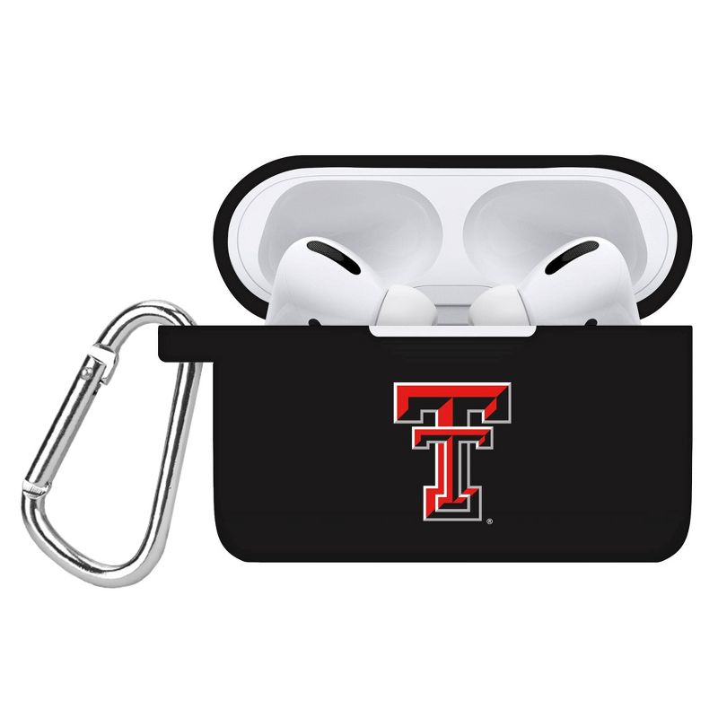 NCAA Texas Tech Red Raiders Apple AirPods Pro Compatible Silicone Battery Case Cover - Black, 1 of 3