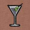 Dalix Martini Embroidered Lightweight Relaxed Jersey Tee Summer Cute Food Womens - 2 of 4