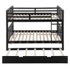 PAGED Simple Detachable Bunk Bed Loft Bed, Full over Full Bed Frame with Twin Size Trundle, Ladder and Guardrail for Kids, Teens, Adults - 3 of 4