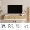 Kumasinova 68.8" Modern Floating TV Console for TV up to 65",Wall Mounted MDF TV Stand with LED Lights&Charging Station for Living Room - 4 of 4