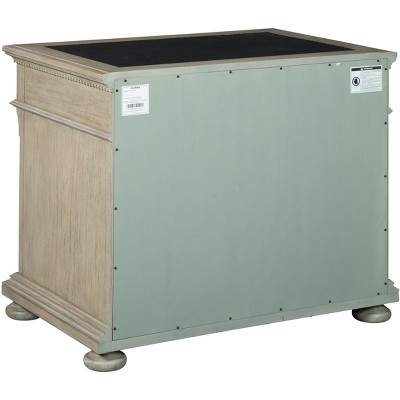 Traditional Driftwood 2-Drawer Lockable Lateral File Cabinet