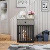 Dog Cage Furniture, Dog House, Decorative Dog Kennel With Drawers, Indoor Pet Cage Side Table For Small Dogs, Iron Pipe Dog Cage, Anti-Chew - 3 of 4