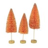 Bethany Lowe 12.5 Inch Electric Orange Trees Set Of Three Bottle Brush Trees Tree Sculptures - 3 of 3