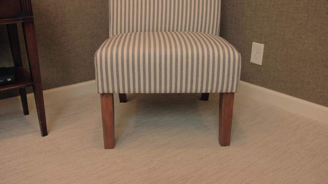 Armless Slipper Accent Chair Striped - WOVENBYRD, 2 of 13, play video