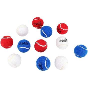 Midlee Red White & Blue Mini Dog Tennis Balls- Set of 12- 4th of July