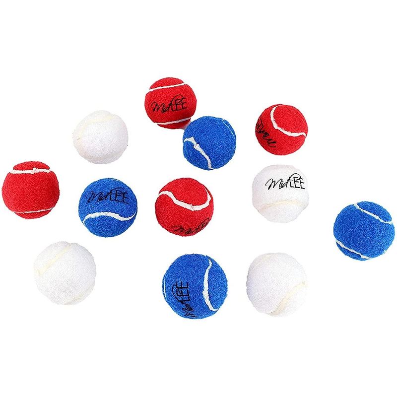 Midlee Red White & Blue Mini Dog Tennis Balls- Set of 12- 4th of July, 1 of 7