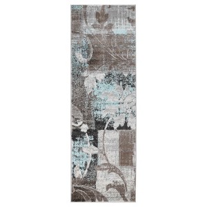 Contemporary Floral Patchwork Indoor Area Rug by Blue Nile Mills - 1 of 4