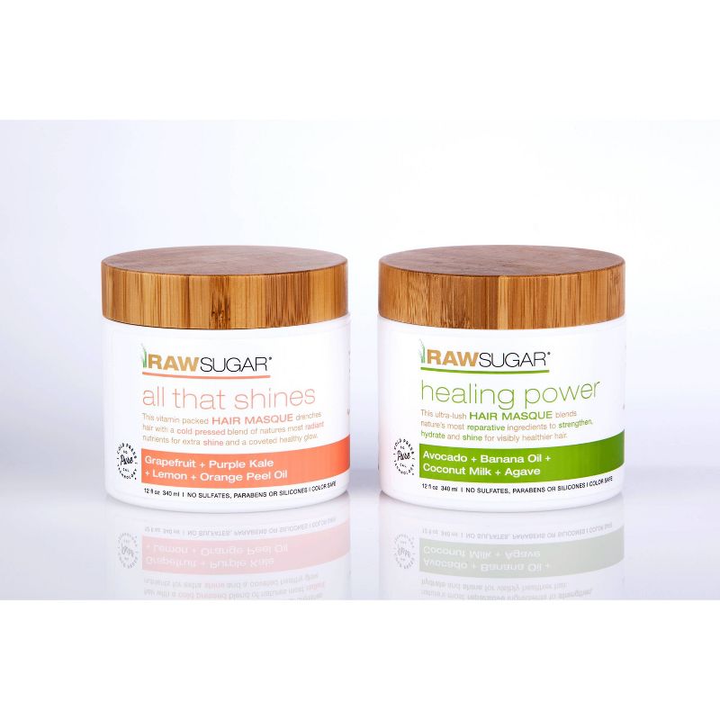 Raw Sugar Healing Power Hair Masque Avocado Oil + Banana + Coconut Milk + Agave - 12 fl oz, 5 of 13