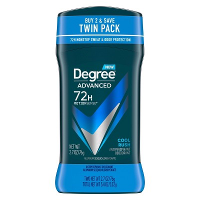 Degree Men Advanced Motionsense Cool Rush 72-Hour Antiperspirant & Deodorant - 2.7oz/2pk