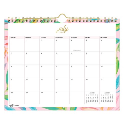 July 2025 Calendar Pink