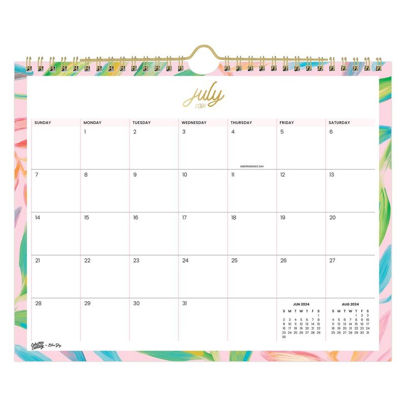 Color Me Courtney for Blue Sky June 2024-July 2025 Monthly Wall Calendar 11&#34;x8.75&#34; Aloha Pink, 1 of 4