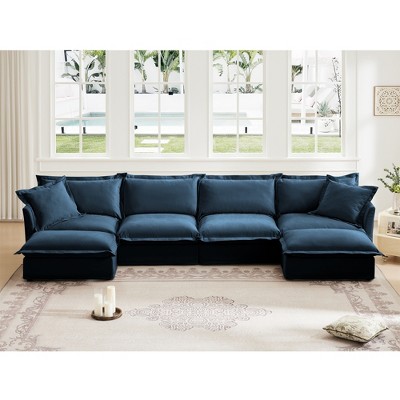 NicBex Couches for Living Room Single Deep Seat Sofa Couch Fabric Slip-covered Armchair with 1 Big Back Cushion and 2 Big Toss Pillows