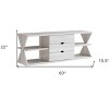 HomeRoots 60" White Wood Enclosed and Open Storage TV Stand - 3 of 4