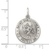 Black Bow Jewelry Sterling Silver Round St. Christopher Medal Pendant, 18mm (11/16 Inch) - 4 of 4