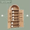 SinCiDo 71" High Modern Arched Kitchen Locker w/ Door Modern Locker w/ 3 Adjustable Shelves,6 Door Shelves, Kitchen,Bathroom Multi Purpose Cabinets - 2 of 4