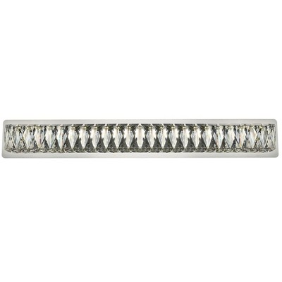 Elegant Lighting Monroe Integrated LED chip light Chrome Wall Sconce Clear Royal Cut Crystal