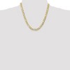 Black Bow Jewelry Men's 6.75mm, 10k Yellow Gold, Concave Figaro Chain Necklace - 2 of 4