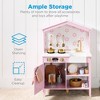 Best Choice Products Pretend Play Wooden Farmhouse Kitchen Set w/ Storage, Clicking Knobs, 5 Accessories - 3 of 4