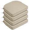 Aoodor Outdoor Chair Cushion W20''xD19'' Soft and Fade-resistant Polyester, Two Sets of  Ties for High Adaptability, Set of 4 - 2 of 4