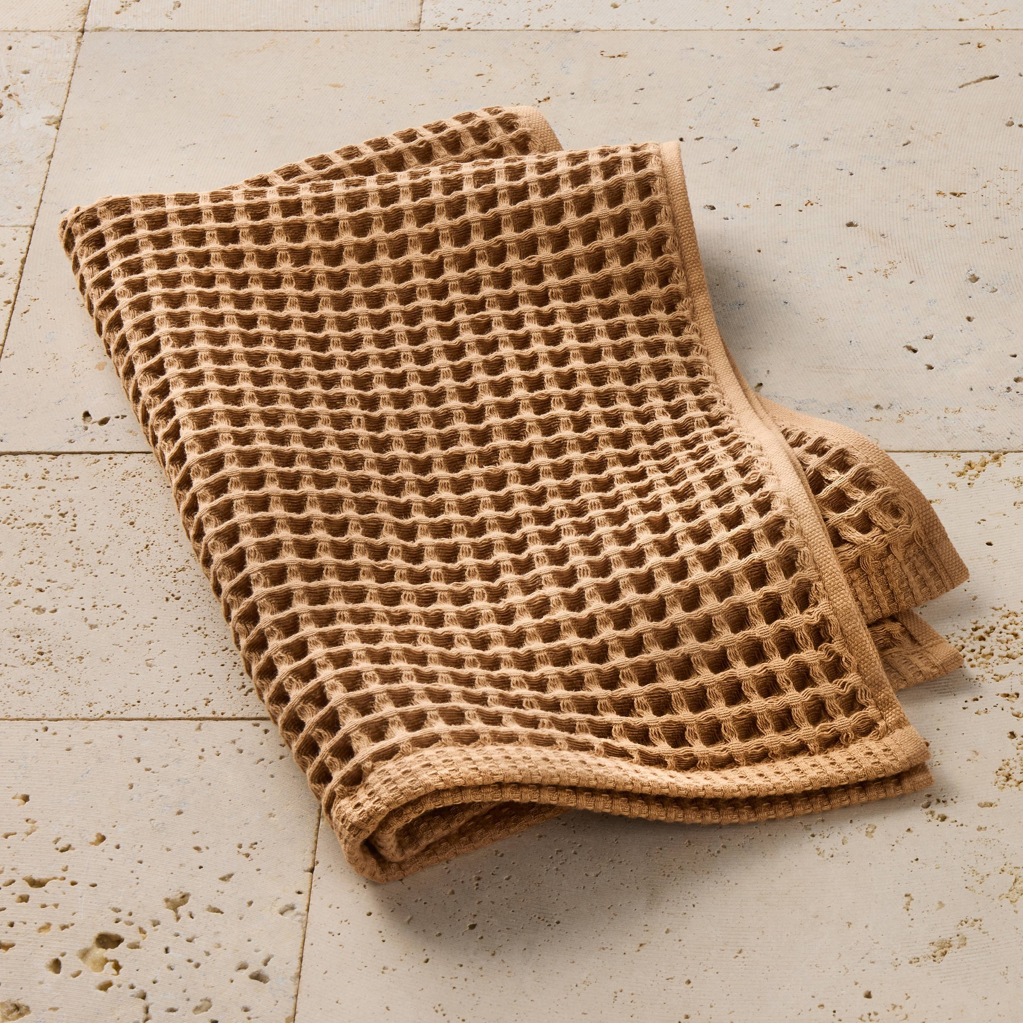 Waffle Hand Towel Warm Brown - Casaluna™