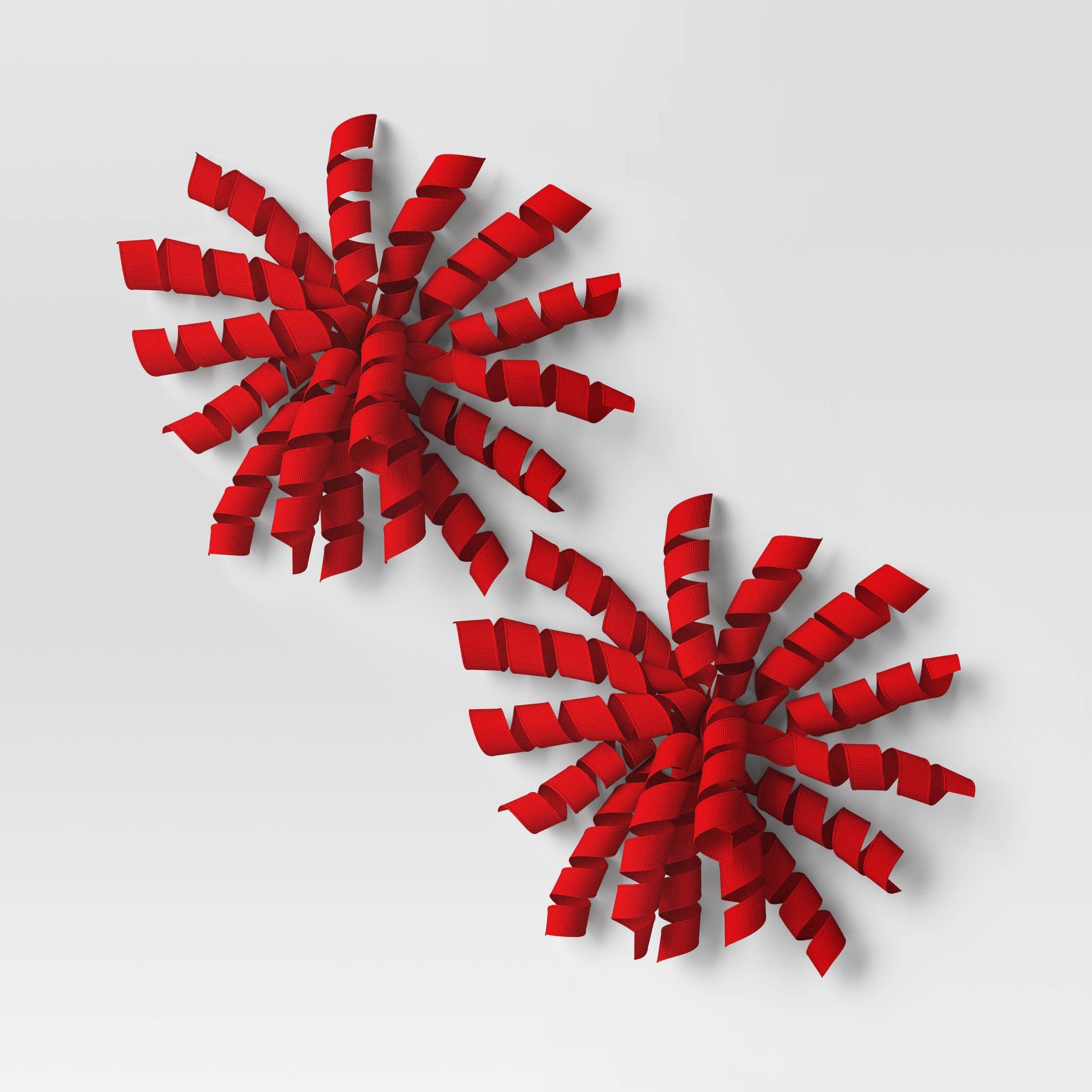 2ct Christmas Premium Curl Swirl Red - Wondershop™