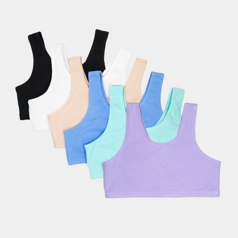 Sujetador Deportivo Para Niñas Fruit Of The Loom - Algodón Con Almohadillas Extraíbles