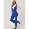 INSPIRE CHIC Women's High Waisted Sleeveless Belted Straight Leg Suspenders Jumpsuit - 3 of 4