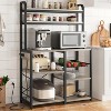 Kitchen Storage Rack with Power Outlet, Microwave Stand with Large Storage Shelves, 6-Tier Freestanding Utility Storage Shelf - 3 of 4