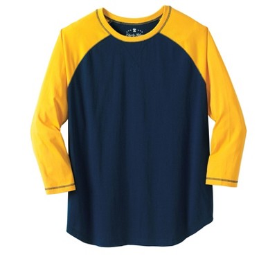 Liberty Blues by KingSize Men's Big & Tall Crewneck Raglan Tee