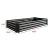 NAYSAYE Planter Raised Garden Bed Outdoor Metal Raised Rectangle Planter Bed for Plants Vegetables Flowers for Outdoor Garden, Black, 72"*36"*12" - 3 of 4