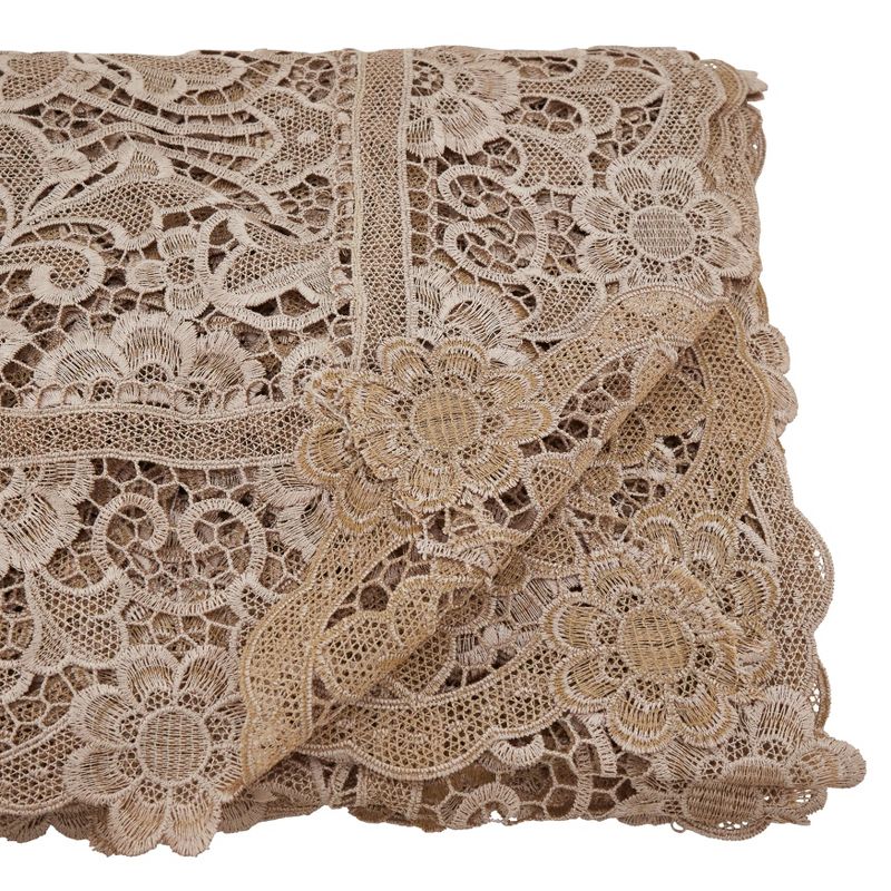 Saro Lifestyle Floral Lace Dining Tablecloth, 2 of 5
