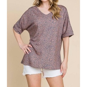 Women's The Animal Print Top - BOMBOM - 1 of 3