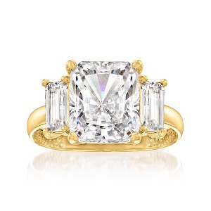 Ross-Simons 5.05 ct. t.w. CZ 3-Stone Ring in 14kt Yellow Gold - 1 of 4