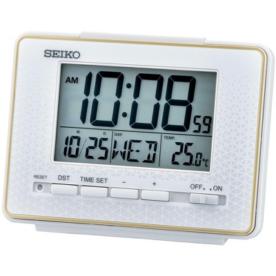Seiko 3" Easton Digital Everything Alarm Clock, Black