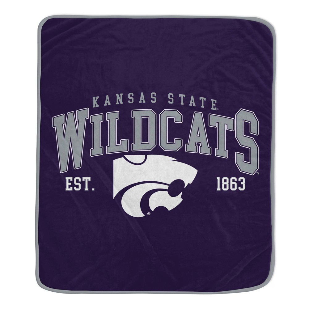 Photos - Duvet NCAA Kansas State Wildcats Vintage Arch Block Flannel Fleece Blanket