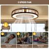 YIYIBYUS 22In Brown Modern Round Enclosed Ceiling Fan with 7 Blades - 4 of 4