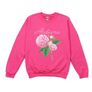 Simply Sage Market Women's Graphic Sweatshirt Alabama Flower Colorful - 1 of 4