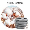 PiccoCasa Bathroom Kitchen Soft 100% Combed Cotton Highly Absorbent Hand Towel Set - 3 of 4