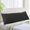 Ultra Soft Microfiber Pillow Cover 21x54 with Hidden Zipper, Black - 2 of 4