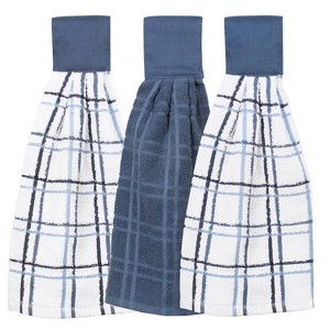 John Ritzenthaler Co. Ritz 3-Pack Solid and Multi Check Tie Towel Set - 1 of 4