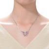 Guili Butterfly Pendant Necklace in Sterling Silver with Rose Gold Plating and Sparkling Cubic Zirconia for a Feminine Sophistication - 3 of 3